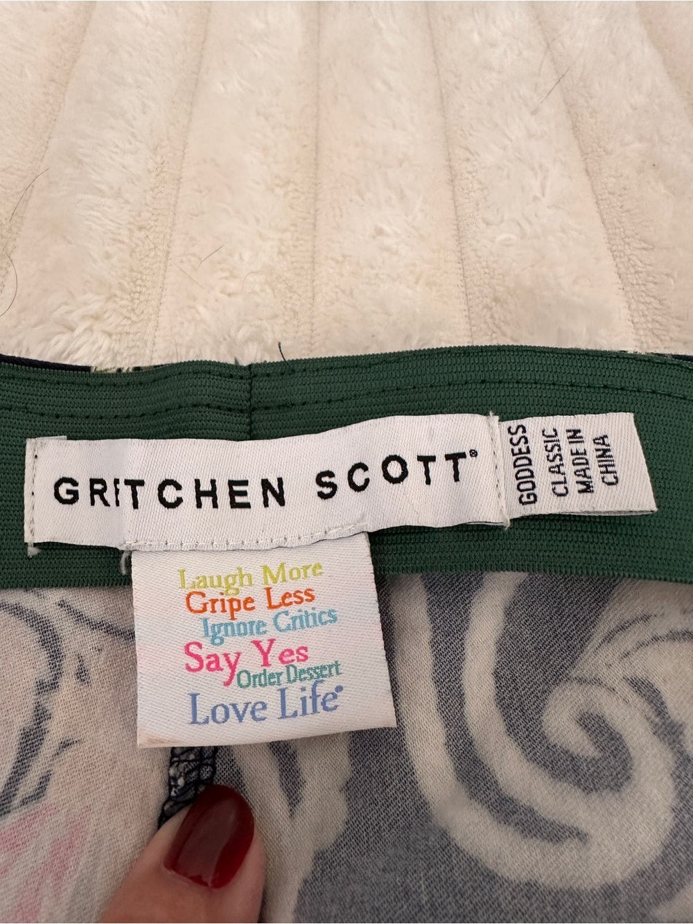 Gretchen Scott Designs Navy Paisley-Print Skinny Ponte Pants - Picture 5 of 10